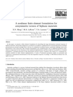 Non-Linear FEM for Axisymmetric Torsion of Biphasic Materials