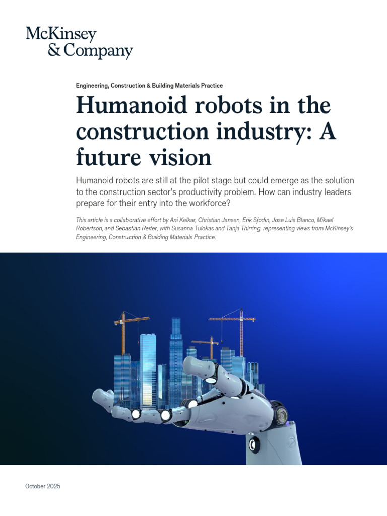 Humanoid Robots in The Construction Industry A Future Vision | PDF ...