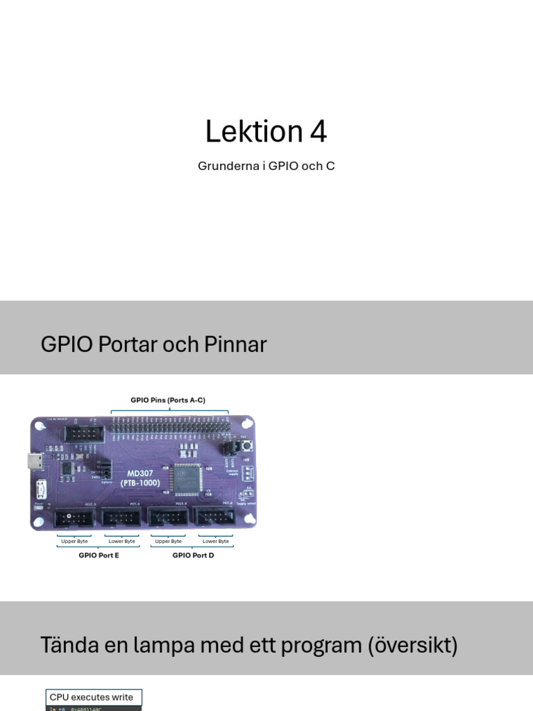 Lecture04 Intro Gpio C | PDF
