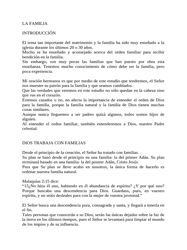 04 La Familia | PDF | Amor | Cristo (título)