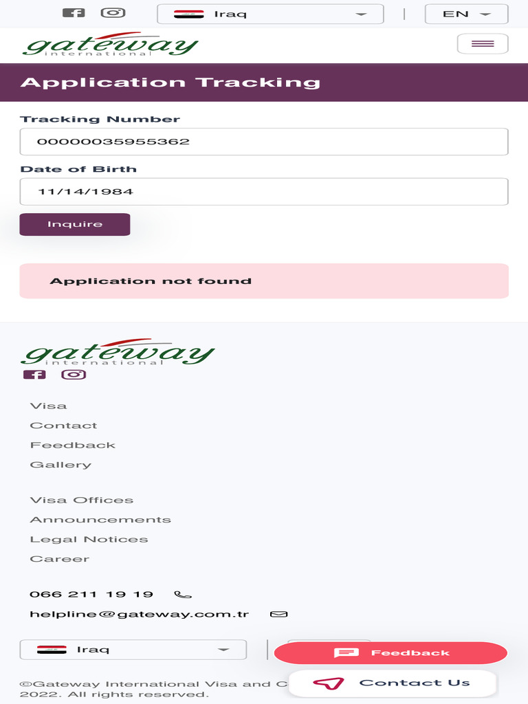 Application Tracking Gateway International | PDF