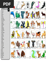 Comprehensive List of Land Animals | PDF | Zoology