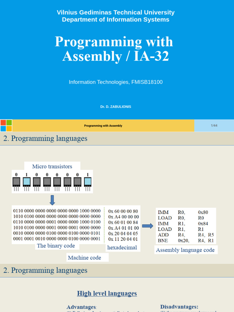 08 Prograaming With Assembly - 3 - For-Students | PDF | 64 Bit ...