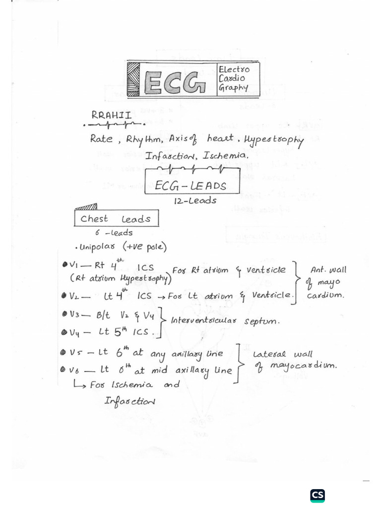 Ecg Notes | PDF
