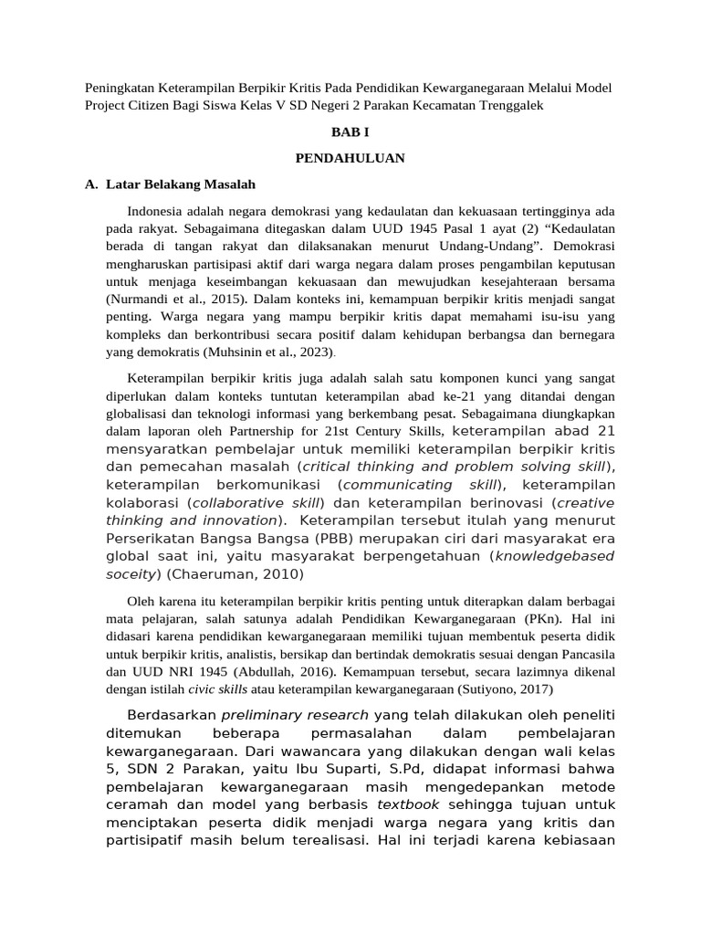 Template Laporan PTK | PDF