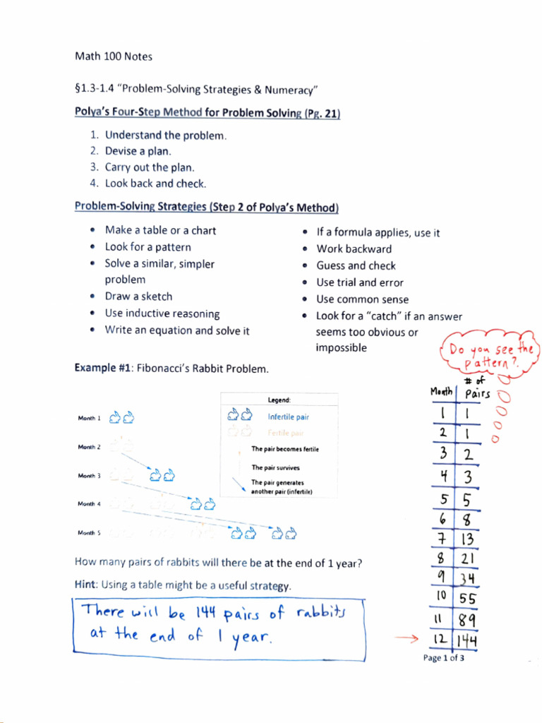 Math+100+Completed+Notes+for+Sections+1 3+&+1 4 | PDF | Mathematics