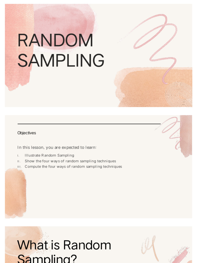 Lesson 4.1.5.1-Random Sampling | PDF | Sampling (Statistics ...