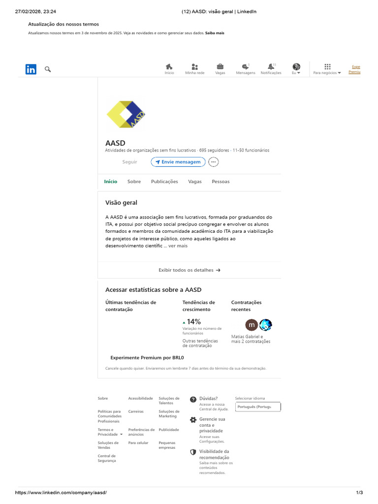 AASD - Visão Geral - LinkedIn | PDF | LinkedIn | Publicidade