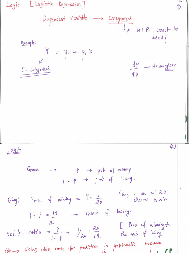 Class Notes Logit | PDF