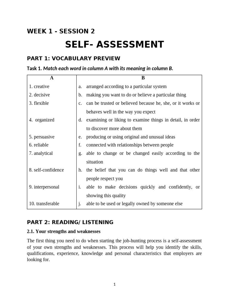 A01 - Session 2 - Handout | PDF | Cognition | Psychology