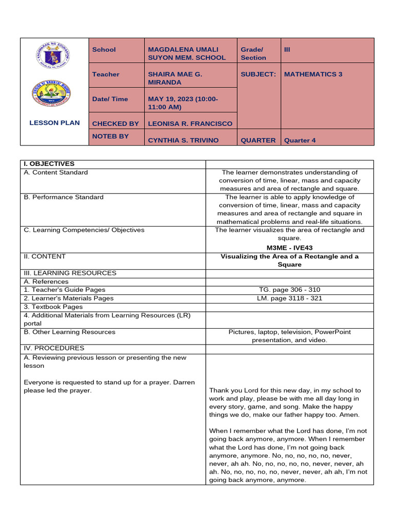 Final DLP For Final Demo | PDF | Area | Geometry