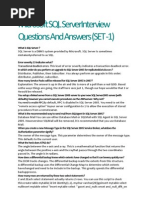 Microsoft SQL ServerInterview Questions and Answers