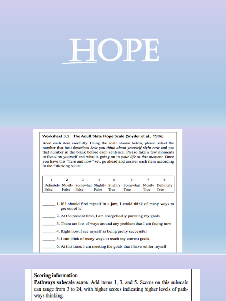 5 Hope 27092025 121805pm | PDF | Hope | Goal
