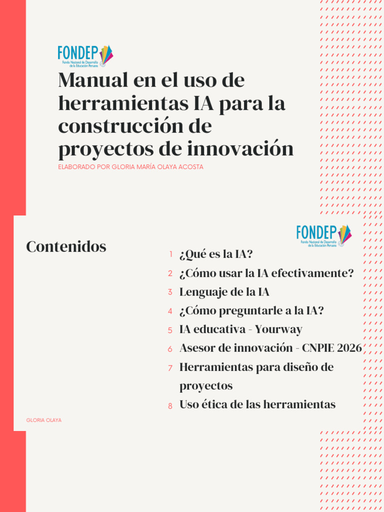 Manual en El Uso de Herramientas IA para La Construcción de Proyectos ...