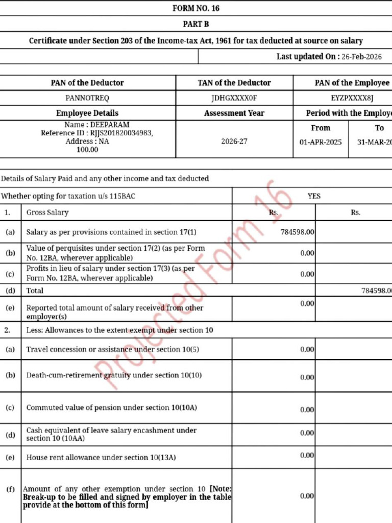 Itr Form | PDF