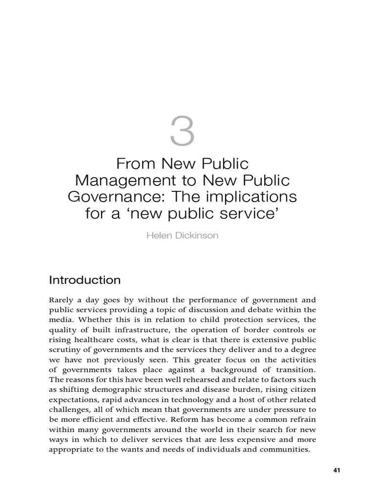 New Public Management To New Public Governance | PDF | Governance ...
