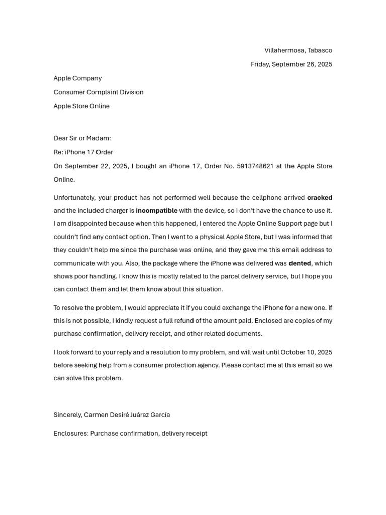 Refund Letter | PDF