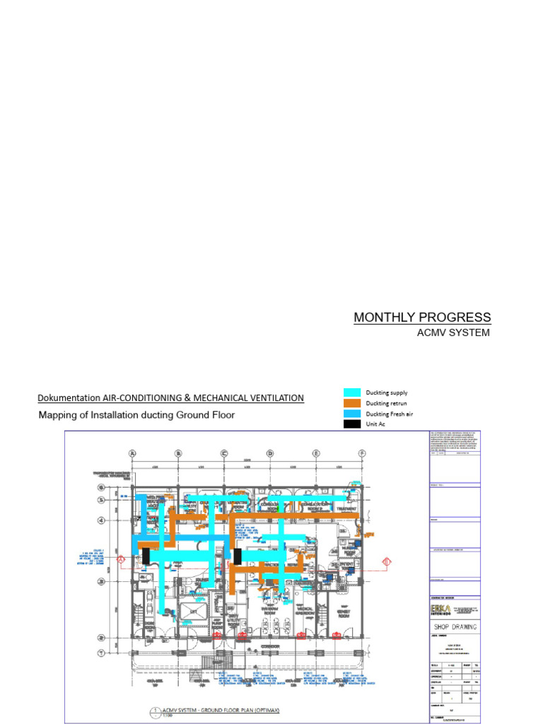 Monthly Progress - ACMV System | PDF