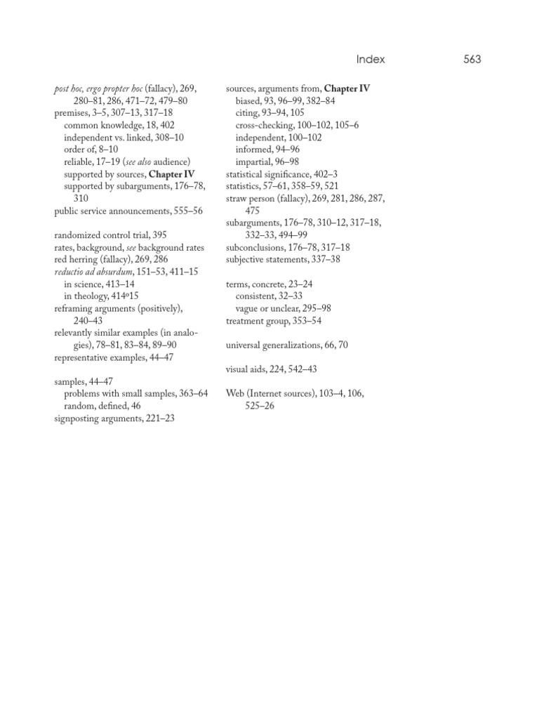 Post Hoc, Ergo Propter Hoc (Fallacy), 269,: Index 563 | PDF | Fallacy ...
