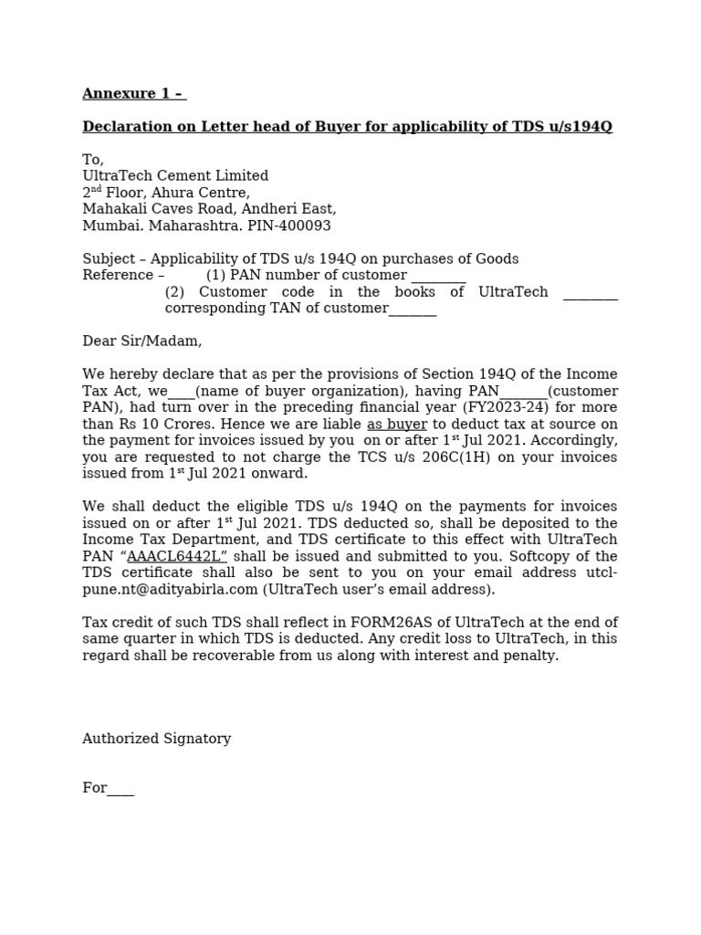 Tds Format Ultra | PDF