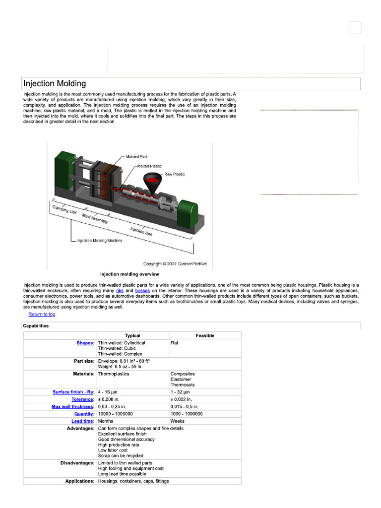 Injection Molding | PDF