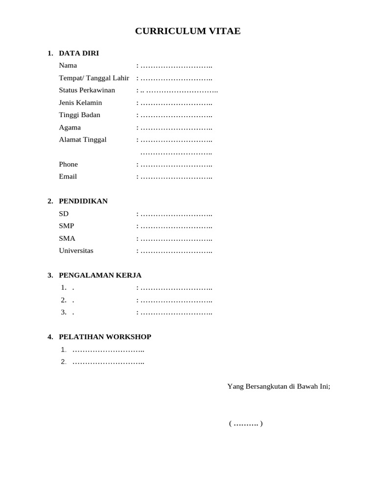 Format CV | PDF