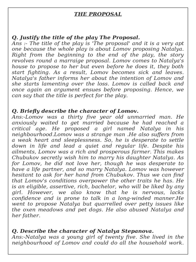 The Proposal | PDF