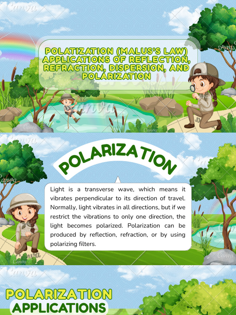 Reflection Refraction in Everyday Life Presentation in Blue Green Hand ...