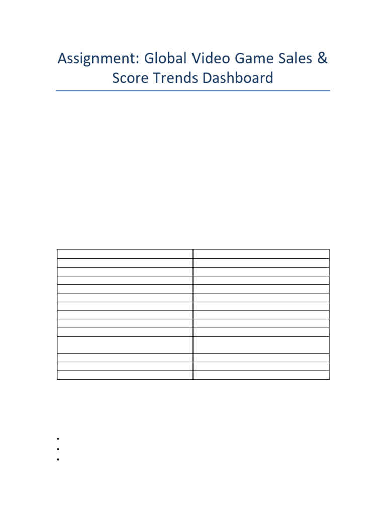 Video Game Dashboard Assignment | PDF | Information Retrieval ...