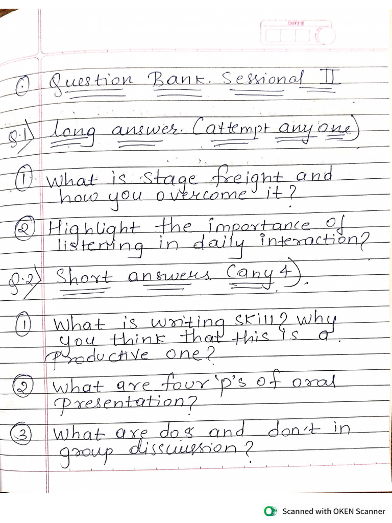 Second Sessional Question | PDF