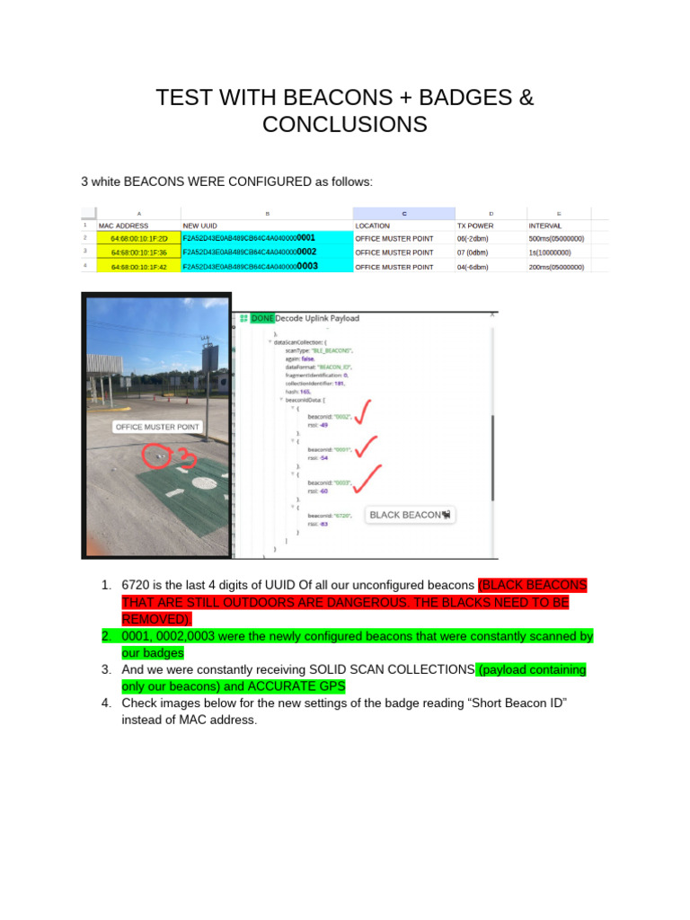 Beacon Test | PDF