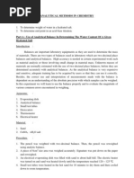 Exp 1 Analytical Methods in Chemistry