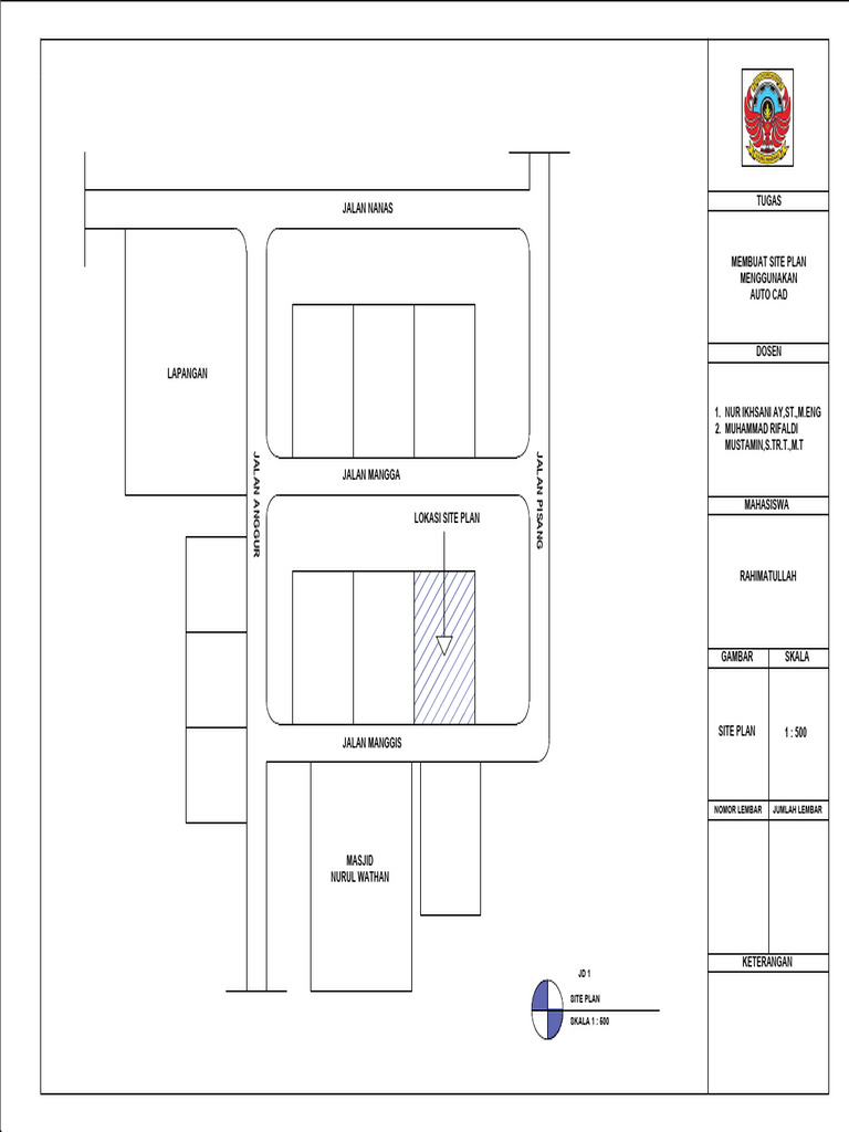 Site Plan Rahimatullah | PDF