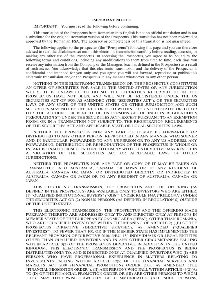 Patric A Pod Wir | PDF | Securities Act Of 1933 | Securities (Finance)