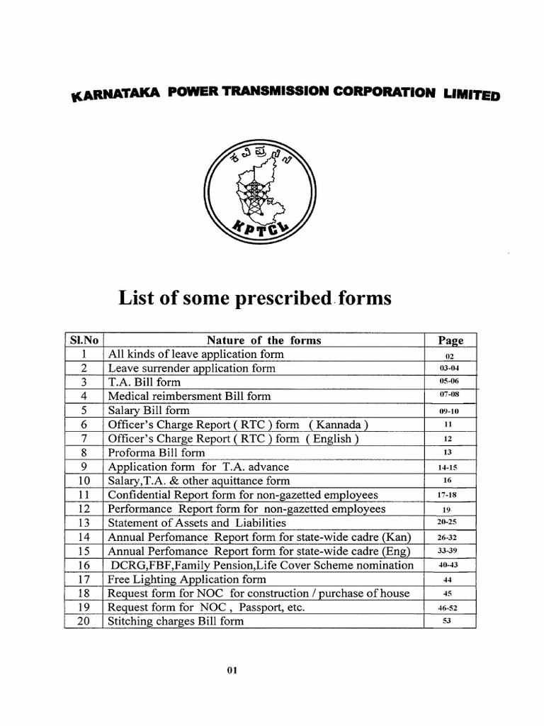 KPTCL Forms | PDF