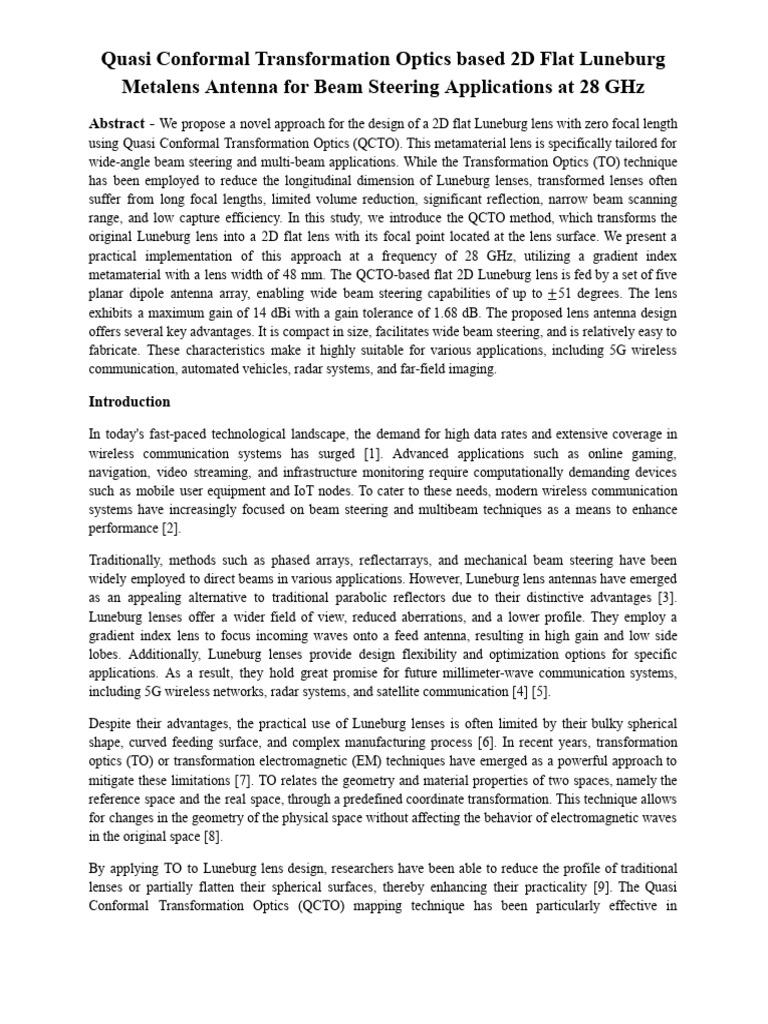 Revised Report - AmitSir | PDF | Antenna (Radio) | Refractive Index