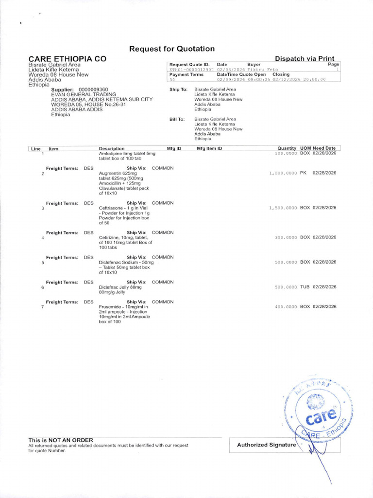 RFQ#12907 Evan | PDF