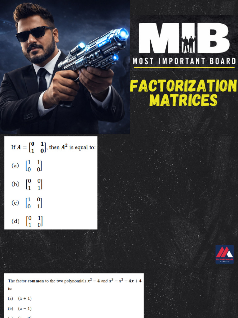 Factor Ization Matrices | PDF
