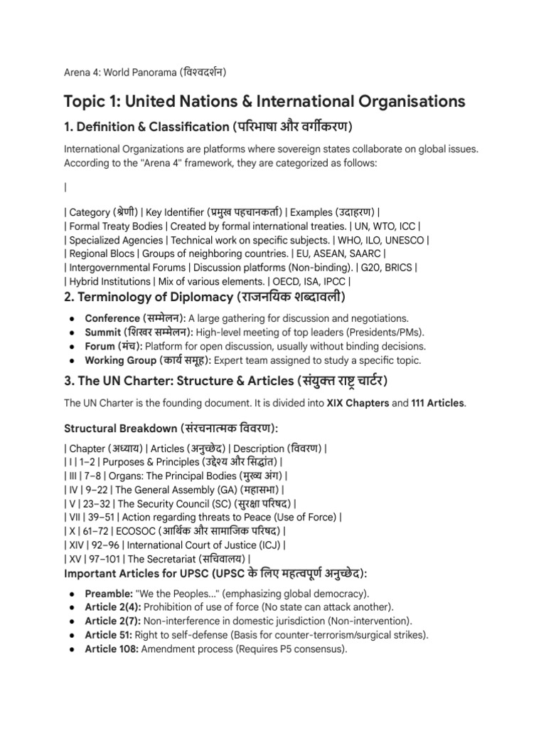 UN Bilingual Class Notes | PDF | United Nations General Assembly ...
