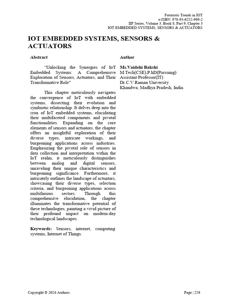 Module 2 IoT Devices Sensors Actuators Embedded Systems | PDF ...