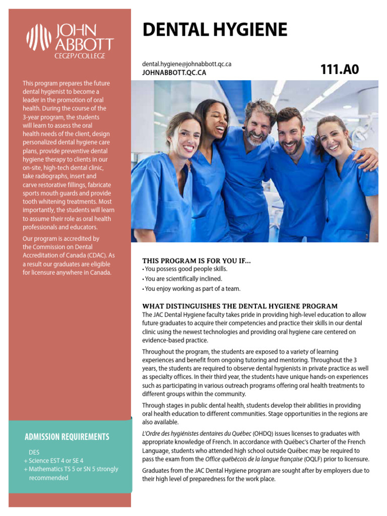 Dental Hygiene en 2026 2027 | PDF | Dental Hygienist | Dentistry