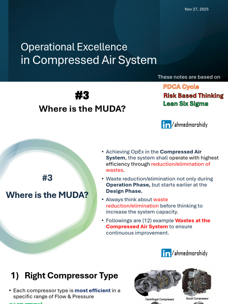 Operational Excellence in Compressed Air System | PDF | Ventilation ...