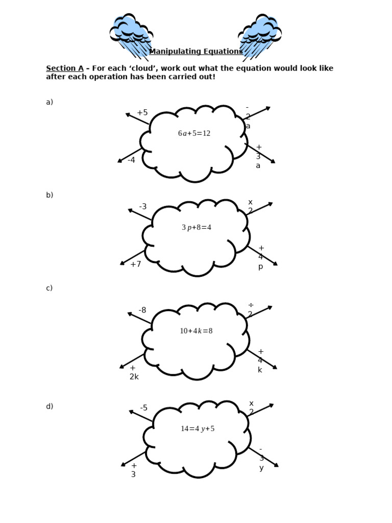 46) Manipulating Equations | PDF | Mathematics | Elementary Mathematics