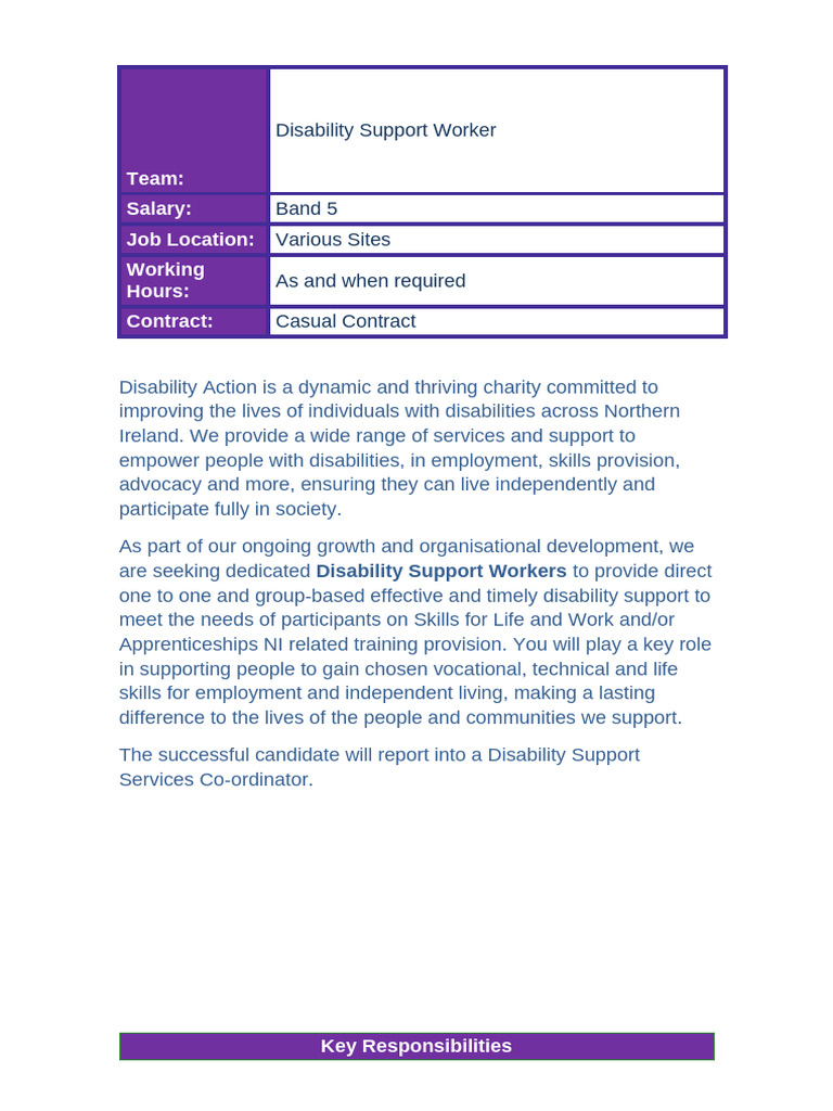 Final Disabilitysupportworkeraugust2025v2 | PDF | Employment | Business