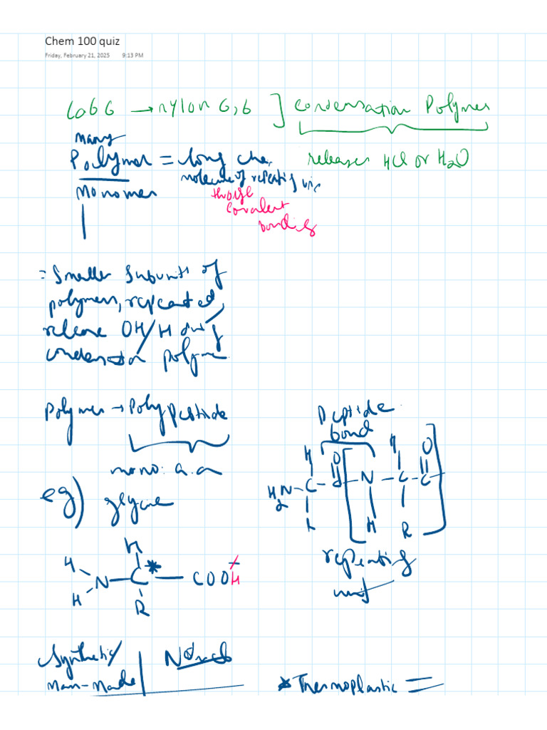 Chem 100 Quiz Notes | PDF