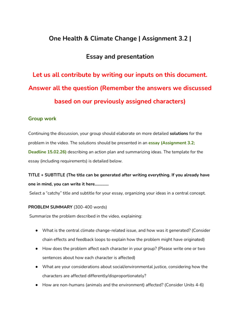 One Health & Climate Change - Assignment 3 | PDF | Greenhouse Gas ...