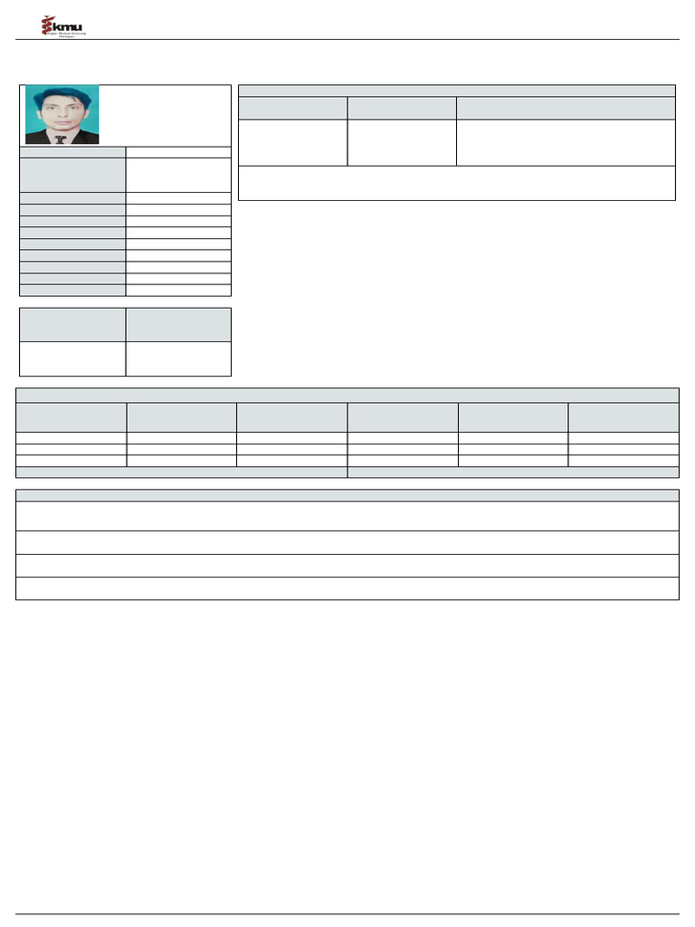 Kmu Bs Applicant Form 82495-1 | PDF