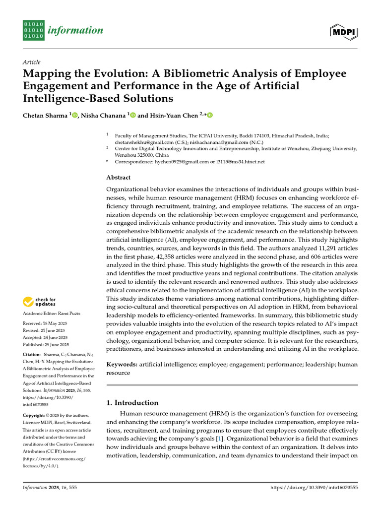 Mapping The Evolution A Bibliometric Analysis of E | PDF | Artificial ...