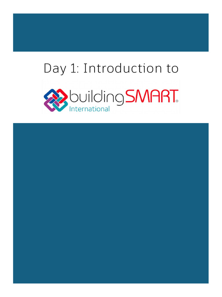 Day 1 Introduction To buildingSMART | PDF | Building Information ...