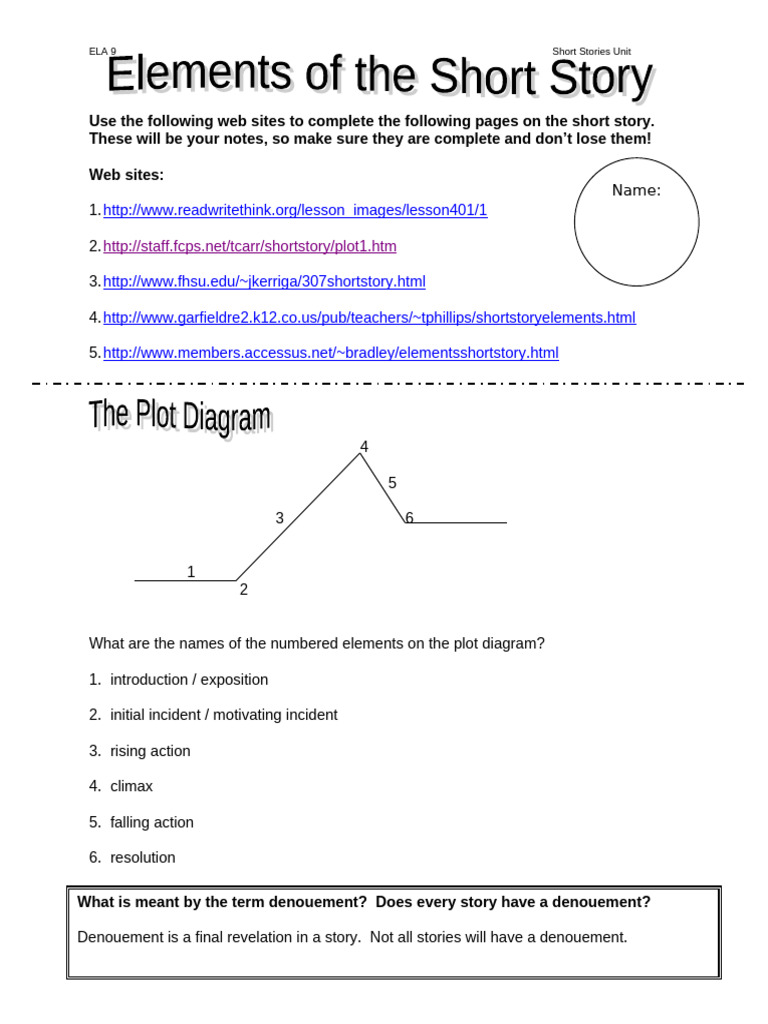 Grade 9 Short Story Notes | PDF | Narration